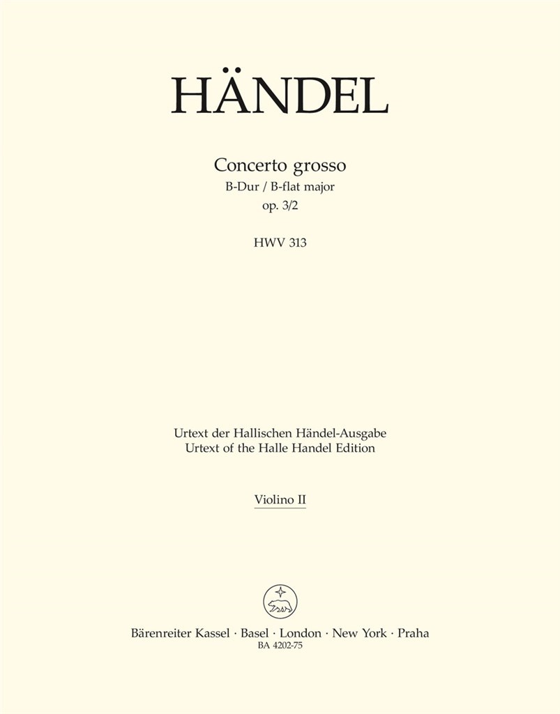 Concerto grosso in Bb major Op.3/2 (HWV 313)